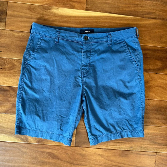 Aeropostale Blue Flat Front Shorts size 34 - Picture 1 of 3
